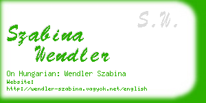 szabina wendler business card